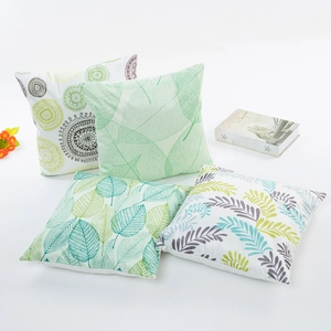Modern Satin Decorative Pillow Case Leaf Print Mandala Geometric Cushion Cover For Sofa Bedroom Living Room Home Decor