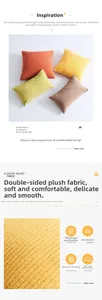 Détails de la texture douce en velours hollandais et tissu respirant pour housse de coussin