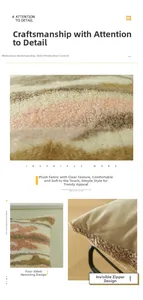 Detailed view of plush pillow cover with quicksand texture and hidden zipper closure
