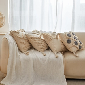 Federe per cuscini bohémien con nappe e motivi geometrici per decorazioni divani