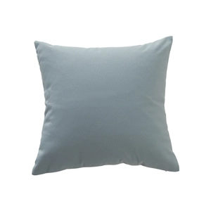 Federa per cuscino quadrata minimalista in tela blu grigio chiaro per divano