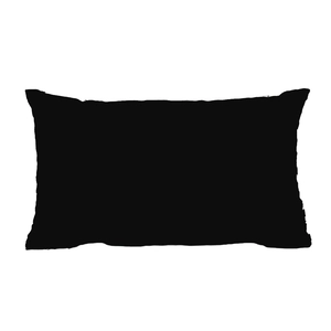 Minimalist black rectangular cushion cover in a solid color design for modern sofas