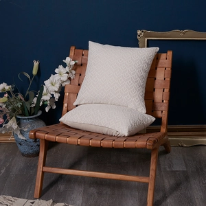 French Cream Style Chenille Pillow Cover 3D Leaf Texture Geometric Decorative Cushion Case For Sofa Living Room Bedroom