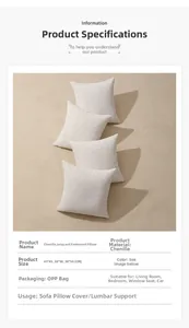 Detailed view of cream chenille jacquard pillow covers with 3D embossed floral patterns