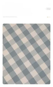 Macro detail of thickened leather texture on grey-blue checkered waterproof tablecloth