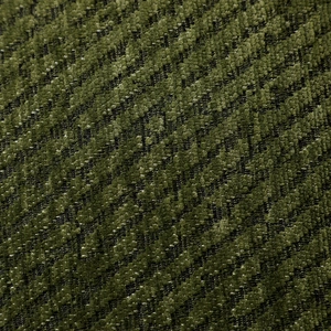 Modern olive green chenille pillow cover featuring a heavy diagonal textured fabric