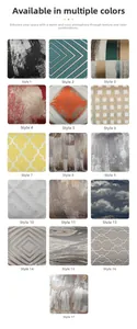 Griglia con 16 trame d'arte moderna e motivi geometrici per cuscini decorativi da divano