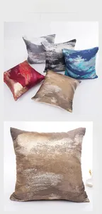 Abstract oil painting style cotton cushion covers set in colorful artistic textures