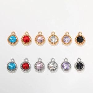 12 runde Diamant-Anhänger in Gold und Silber für DIY-Schmuckherstellung