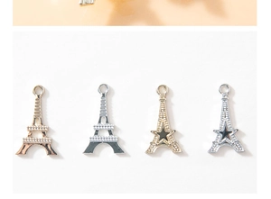Eiffelturm-Sternanhänger in Roségold, Silber und Gold für DIY-Schmuckherstellung