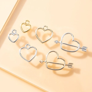 Ciondoli a Forma di Cuore con Freccia di Cupido in Lega Ciondoli a Forma di Cuore Cavi per Collane e Bracciali Fai da Te