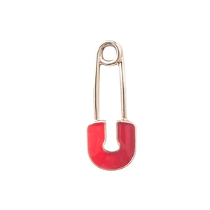 Pendentif trombone doré créatif avec émail rouge pour la création de bijoux DIY