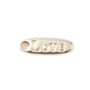 Pendentif ovale doré Love avec design évidé pour bijoux DIY et accessoires de mode