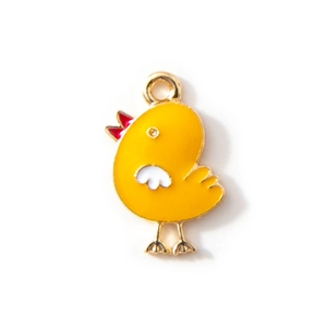 Pendentif mignon en forme de poussin en alliage doré pour accessoires de bijoux DIY