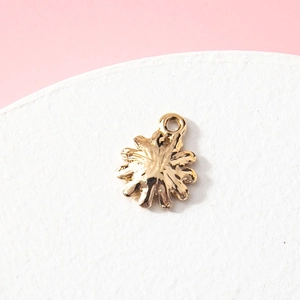 Ciondolo a forma di girasole dorato con design a margherita e anello per gioielli DIY