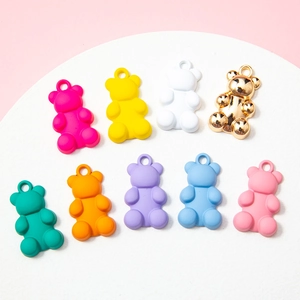 Pendentifs ours 3D colorés pour bricolage de bijoux en neuf finitions mates et dorées