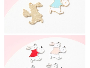 Détails de pendentifs lapin en alliage avec montre à gousset pour bijoux DIY créatifs