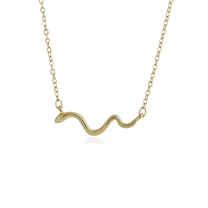 S925 Sterlingsilber Schlange Anhänger Halskette Für Damen Gold Weißgold Galvanisiert Minimalistische Schlange Form Schmuck