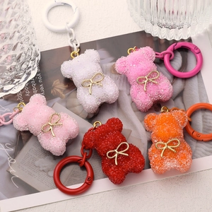 Süßigkeiten Farbe Bär Schlüsselanhänger Harz Glitzer Bär Anhänger Tasche Charme Für Damen Mädchen Bunt Bär Deko Geschenk