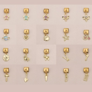 Ανοξείδωτο Ατσάλι Ιταλικό Charm Link Modular Μενταγιόν Βραχιολιού για Γυναίκες Χρυσό Στρας DIY Κοσμήματα Με Αστέρι Καρδιά Εργαλεία