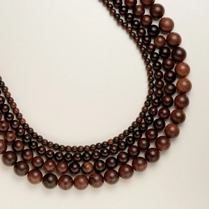 Natural Rosewood Round Beads Frosted Wood Loose Beads For DIY Jewelry Making Buddhist Bracelet Necklace Craft Accessory String