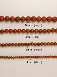 Tabella taglie dettagliata per perle in legno di rosa opaco da 4mm a 10mm