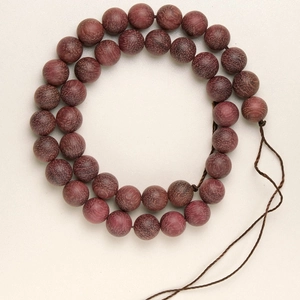 Perles rondes en bois de santal rouge pour bracelets et colliers de méditation DIY
