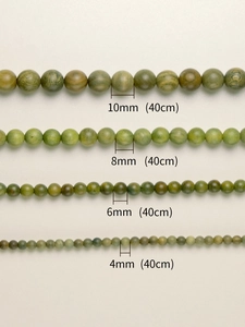 Brins de perles en bois de santal vert en tailles 10mm 8mm 6mm 4mm pour la bijouterie
