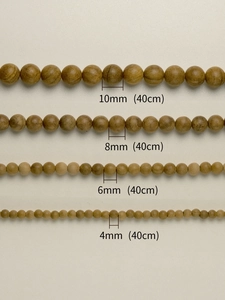 Detaillierter Vergleich von 4mm bis 10mm Campherholz-Perlen mit natürlicher Maserung