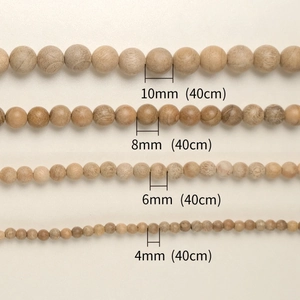 Natural camphor wood round beads in 4mm to 10mm sizes for DIY jewelry making