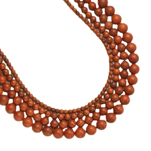 Collana di perle in legno di palissandro a cinque strati con venature del legno naturale