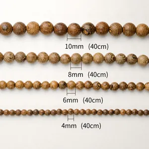 Sandalwood beads 40cm strands in 4mm to 10mm sizes for jewelry making and meditation