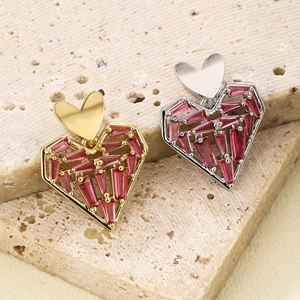 Elegante Hart Hanger Ketting Voor Vrouwen Koper Met 18K Vergulde Roze Zirconia Ingelegd Luxe Sieraden Accessoires Cadeau