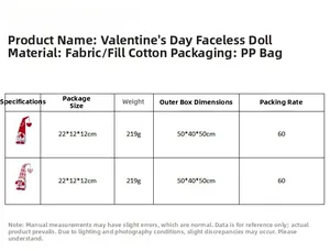 Vue détaillée de nains de la Saint-Valentin avec chapeaux pailletés et cœurs