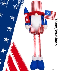 Detail showing American Independence Day gnome height measurement at 75cm or 29.5 inches