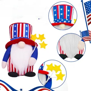 Détails macro du nain de la fête de l'Indépendance montrant le tissu et la barbe