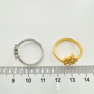 Dimensioni degli anelli a corona in argento S925 con righello per la misura
