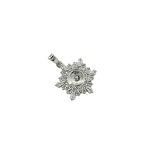 Ciondolo a fiocco di neve in argento S925 con zirconi per creazione di gioielli con perle