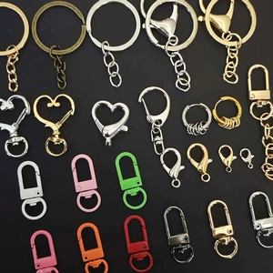 Collezione di chiusure a moschettone colorate e anelli portachiavi per accessori fai-da-te