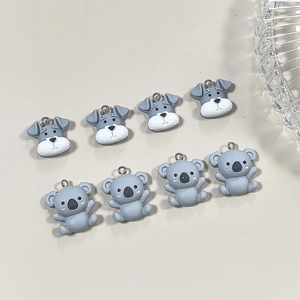 Détails de breloques en résine pour DIY avec pendentifs chiens schnauzer et koalas mignons