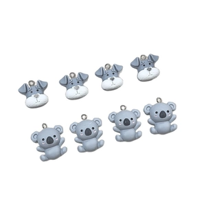 Lot de pendentifs koala et chien en résine pour bijoux DIY et porte-clés mignons
