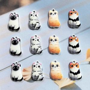 Détails de breloques chats de dessin animé assorties pour bijoux DIY et colliers