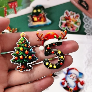 Colgantes navideños de acrílico para pendientes DIY y creación de joyas festivas casa