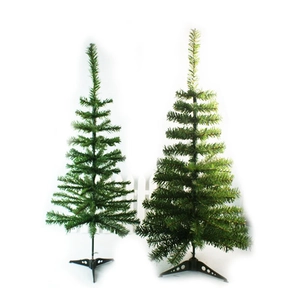 Klassische 90cm grüne PVC künstliche Weihnachtsbäume mit stabilen schwarzen Stativfüßen