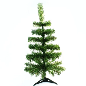Traditioneller 90cm grüner PVC künstlicher Weihnachtsbaum mit stabilem schwarzen Stativ