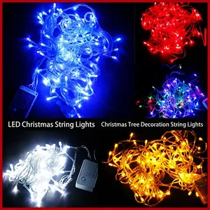 10M 100 LED Weihnachts-Lichterkette mit Controller in verschiedenen Farben für Bäume