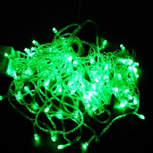 10m grüne LED-Lichterkette mit 100 Birnen und Controller für die Weihnachtsbaumdeko