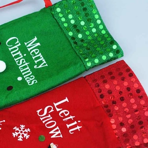 Housses de bouteilles de Noël à paillettes avec imprimés Merry Christmas et Let it Snow