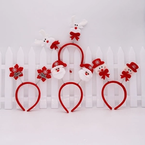Christmas Headband With Spring Santa Reindeer Snowman Decor Festive Party Hair Hoop For Kids Adults Xmas Costume Accessory