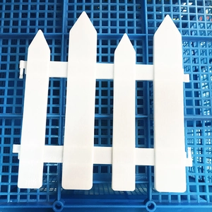 White thickened plastic garden fence panels with interlocking buckles for easy installation